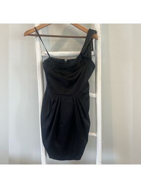 black halo pabla mini dress Black Halo Brett Mini Dress in Black